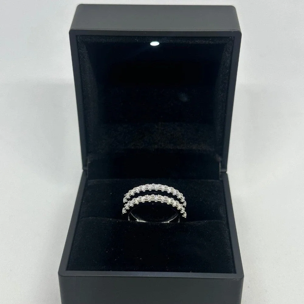 Moissanite Diamond Ring Enhancer Wedding Band GRA Certified Jewelry Size 5.5